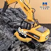 Huina New 3 in 1 Alloy Remote Controlled Truck Excavator RC Car Drill Ball Brabber Truck Toys Gift For Boys And Girls 5