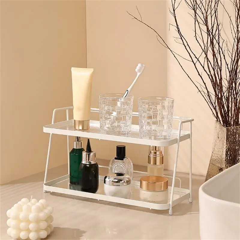 

Dressing Table Organizer Luxury Storage Rack Desktop Rack Cream Style Desktop Cosmetic Rack