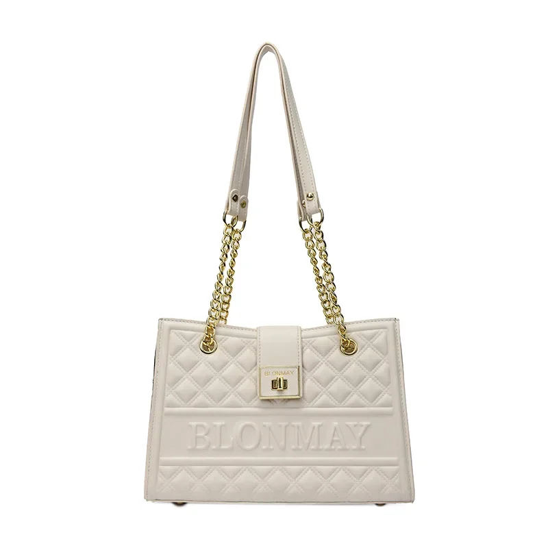 Winter Diamond Check 2024 New Fashion Shoulder Female Large Capacity Totes Students Class Commuter Bag