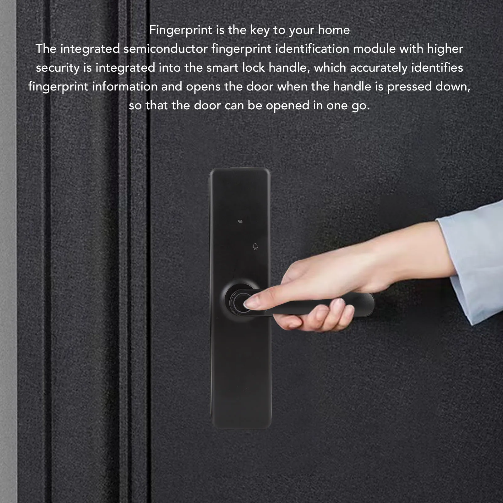 Fingerprint Smart Lock Smart Lock with Handle IC Cards Keys Password Fingerprint Security Entry Lock for Home Apartments