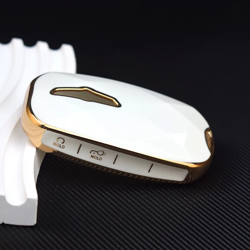 6 7 8 Buttons Soft TPU Shell Fob Holder Bag Key Chain for Hyundai Genesis for Genesis G70 G80 G90 EQ900 Smart Key Case Cover
