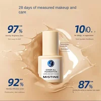 Fond de teint liquide longue tenue, fond de teint liquide sans huile, fond de teint végan, couverture complète, 256 finitions pour le visage, immersion 5
