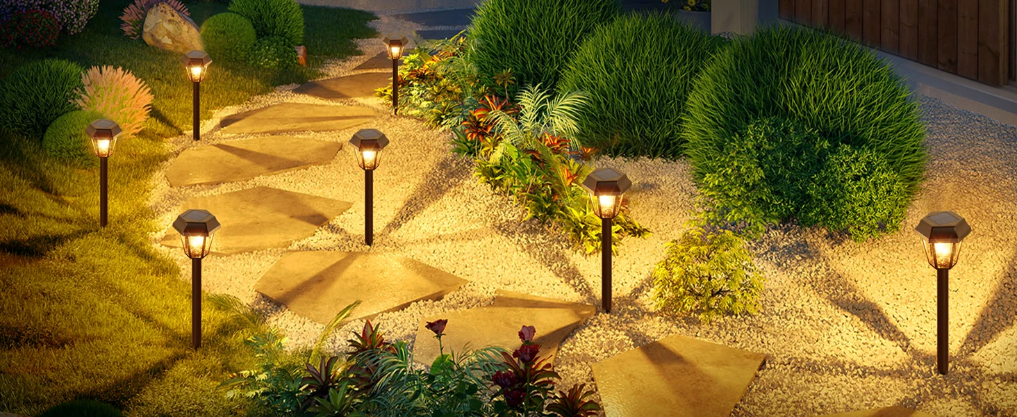 pathway lights solar powered