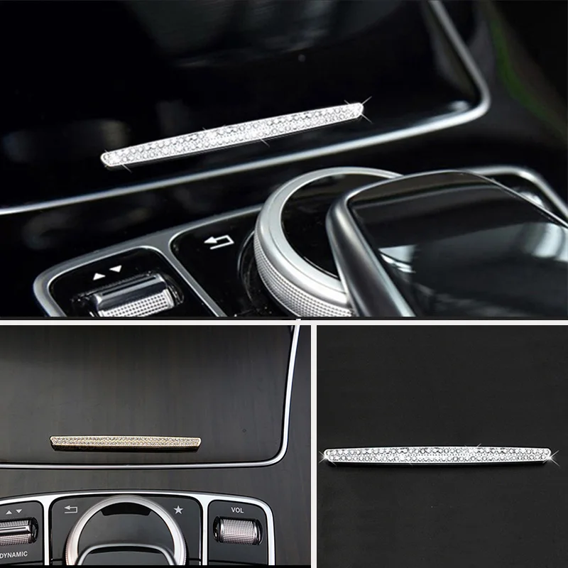 

Для Mercedes-Benz C E GLC Class W213 X253 W205 15-19 Кристальный стильный Центральный держатель для чашки панель Крышка отделка
