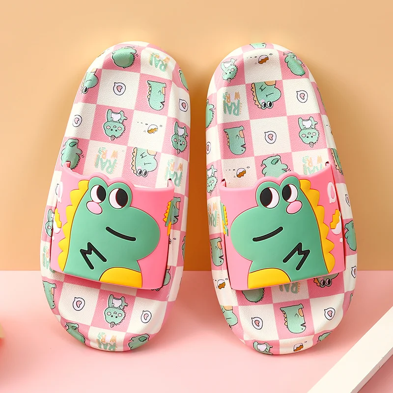 

Fashion Designer Soft Platform Beach Shoes Boys Girls Teenager Children Thick Slippers Dinosaur Baby Bathroom Non-Slip Sandals