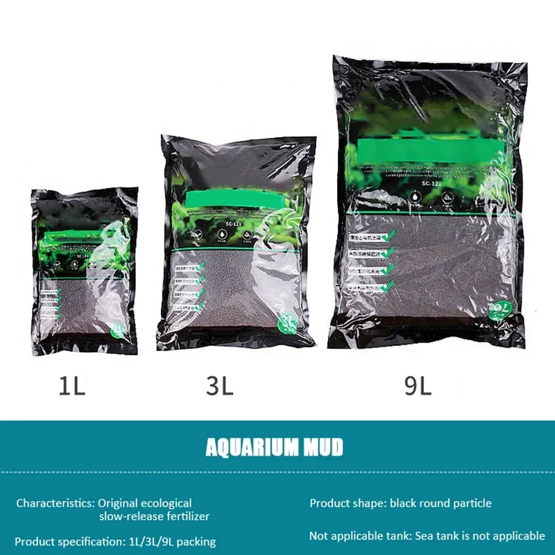 Filtration Fish Tank Nutrient Soil Black Aquarium Water Grass Mud Bottom Aquatic Float Water Grass Clay Cup