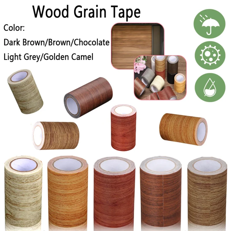 1 rolle 8 cm/4,57 m Simulation Holzmaserung Reparatur Klebeband Rolle Selbst-klebe Tapete Kontakt Papier tür Möbel Tisch Dekor – Detail 1