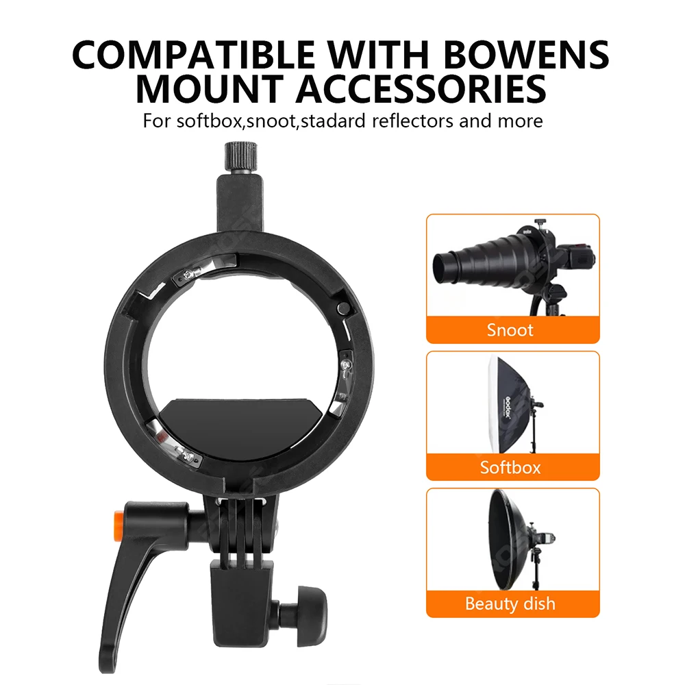 Bowens Mount S-type Holder Portable set-top Flash Bracket for GODOX V1 Pro/V100/V100Pro/V860III/V850III/TT600/AD200Pro Speedlite