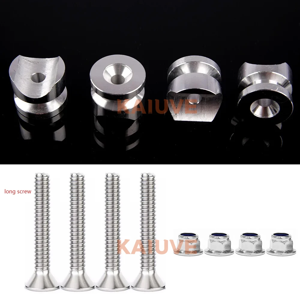 Motorcycle Tail Box 4PCS Universal Motorcycle Rear Luggage Case Tail Top Box Helmet Trunk Bracket Base Plate Bushing Pad Buckle Spacers Motor Access