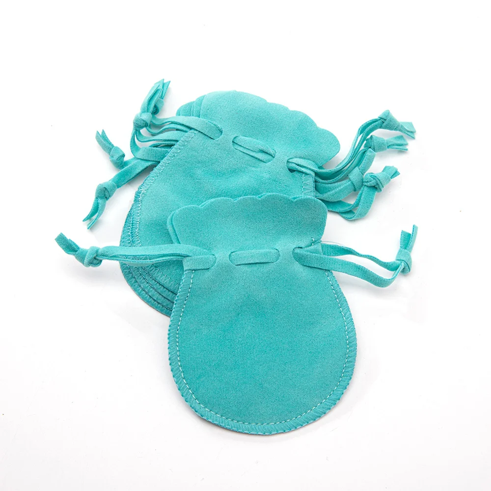 Set of 10 Elegant Velvet Drawstring Pouches for Jewelry and Gift Packaging
