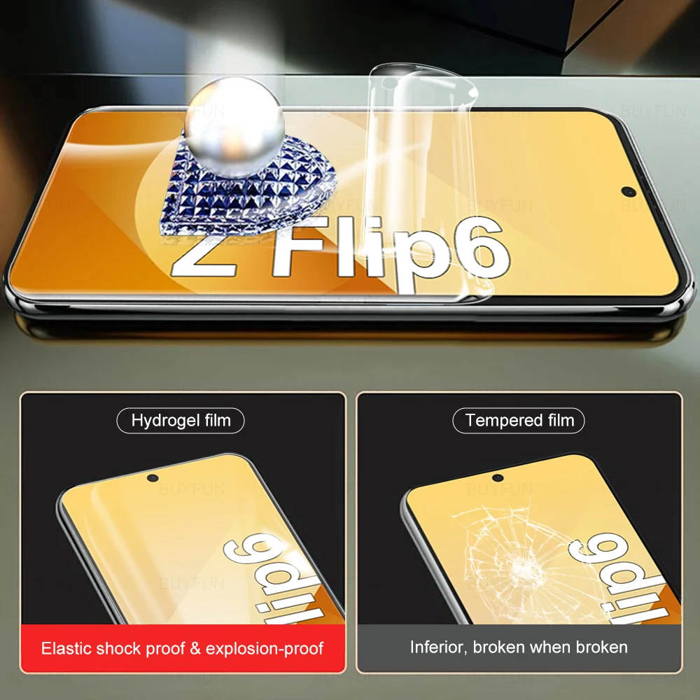 4-Pack Hydrogel Screen Protectors for Samsung Galaxy Z Flip