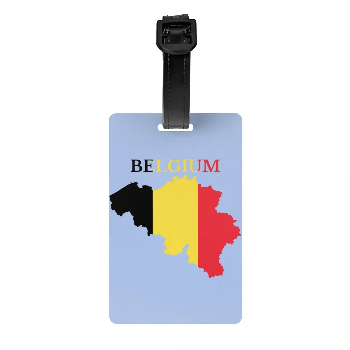 

Custom Belgian Belgium Flag Map Luggage Tag Privacy Protection Baggage Tags Travel Bag Labels Suitcase