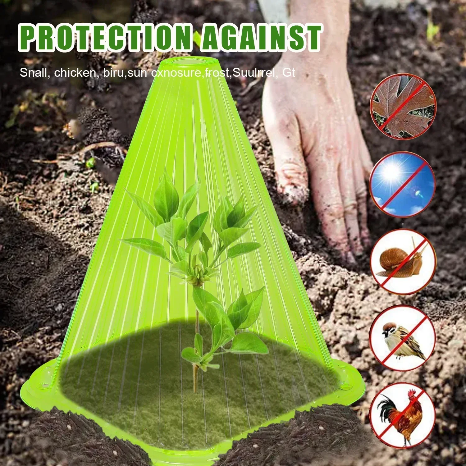 5-50pcs Garden Plant Cloches Protective Cover from Insects Frost for Lawn Care