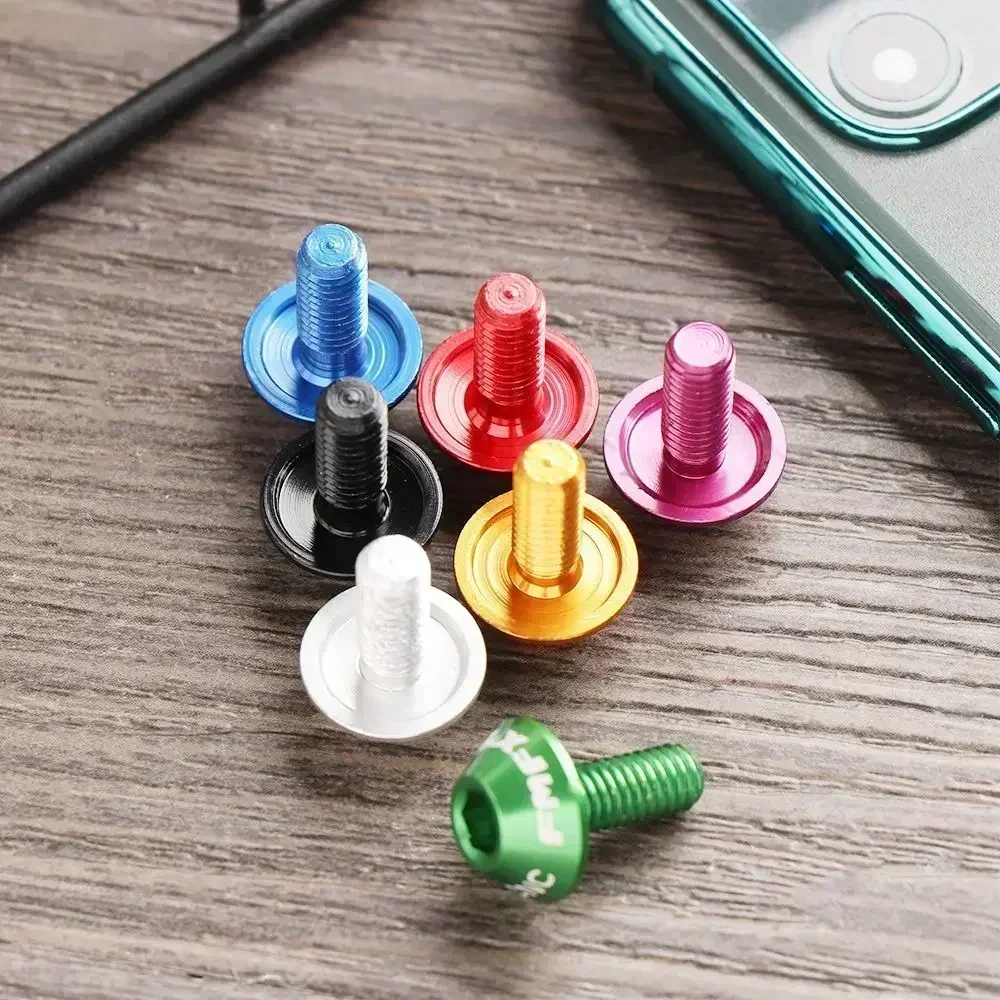 2Pcs/Set Colorful Aluminum Alloy Mountain Bike Water Bottle Holder Cage Screw Bolts M5x12mm Screw Bicycle Accessories