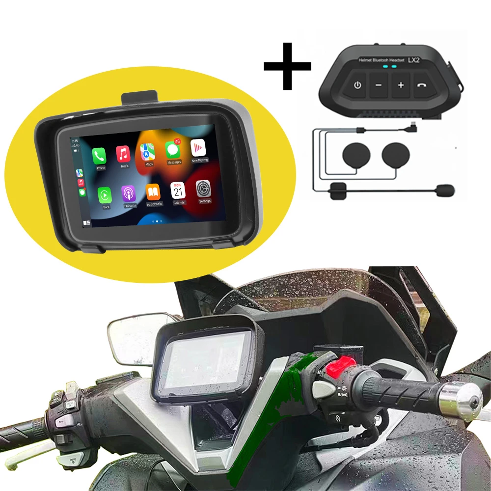 Waterproof Motorcycle Apple Carplay 5Inch Portable Gps Navigator for