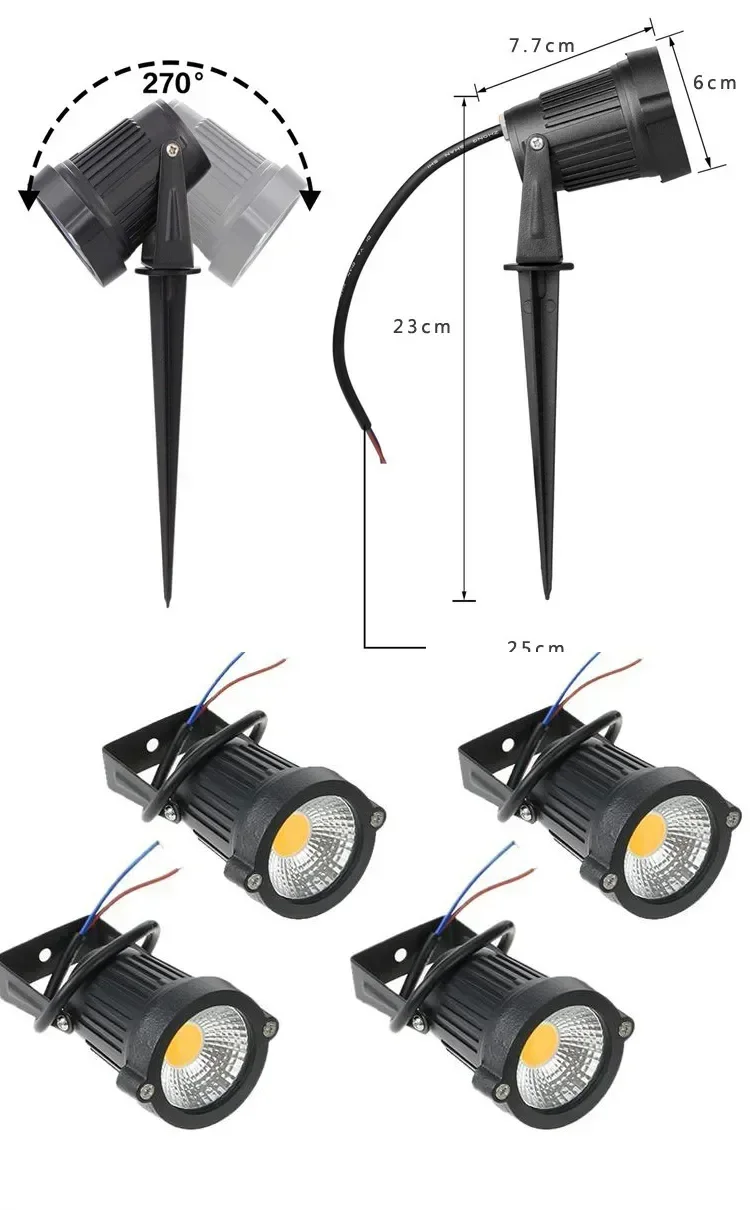 Description Picture 3 of itemCourtyard Landscape Spotlight Outdoor Waterproof Home Tree Light Spotlight Tree Light Garden Lawn Light 5W AC110V220V