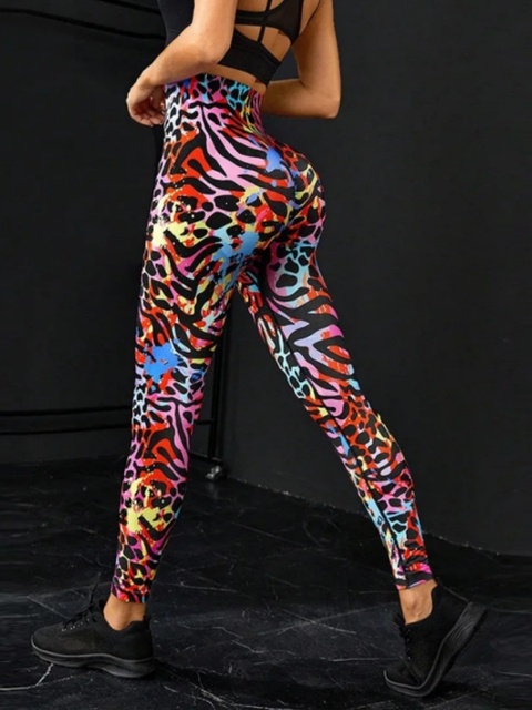 New 3D Print Tie Dye Sports Pants Women Seamless Leggings High Waist Fitness Push Up Leggings Gym Clothing Workout Tights