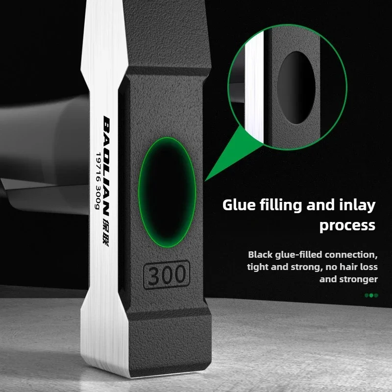 Hardware Tools Building Decoration Flat Head Hammer 200g Plastic Coated Duckbill Hammer Hammer Head 500g Fitter installation hammer manual tools flat head hammer