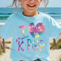 Youth I Love K - POP Soft Cotton Casual Tee - Short - Sleeve Crew Neck - 130 (1)