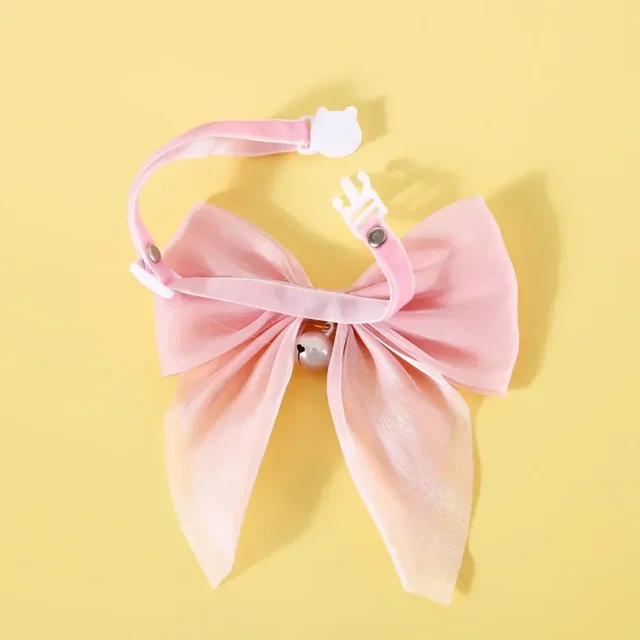 Beautiful Cat Neck Strap Comfortable Pet Bowtie Safe Buckle Dress-up Pet Kitten Cat Velvet Bowknot Collar Small Dog Cat Supplies 6