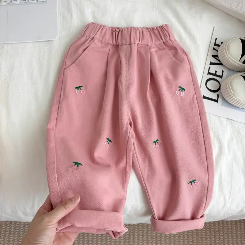 Children's Pants Kids Girls Cute Print Casual Pants