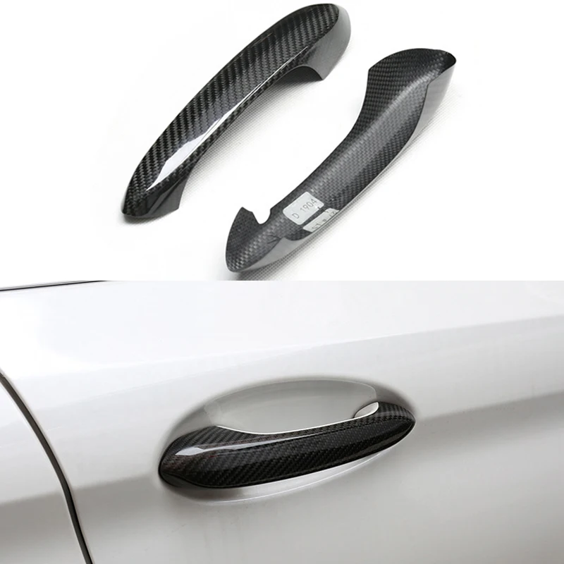 For Toyota Supra GR 2PCS/Set Dry Carbon Fiber Exterior Door Handles