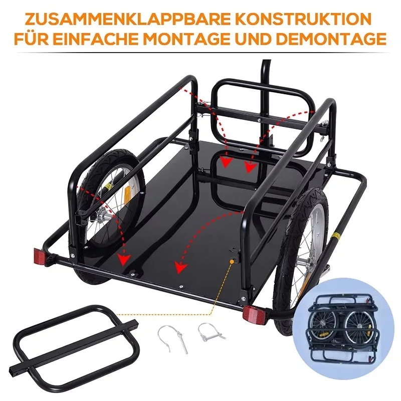 Bike Trailer Transport Trailer Bicycle Handcart