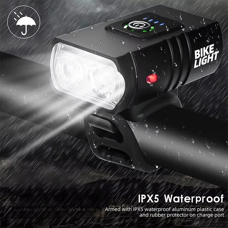 Bike Headlight LED Front Rechargeable Mountain