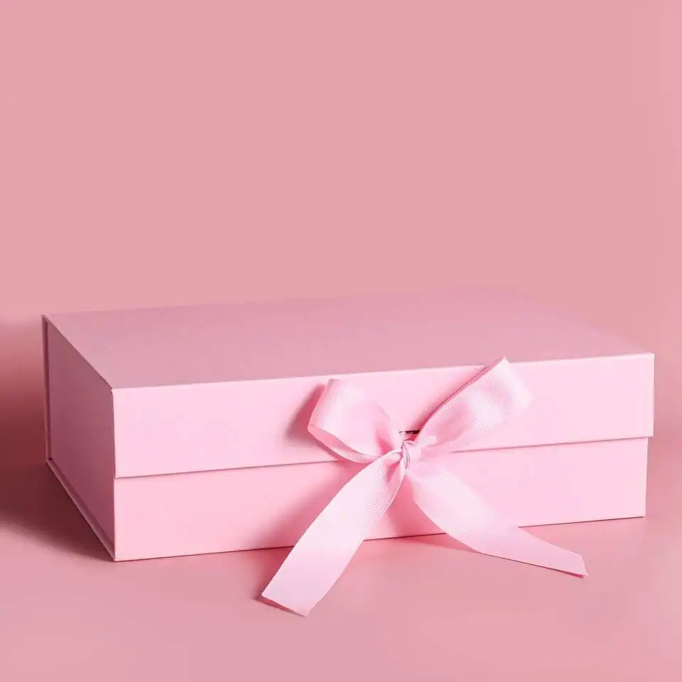 Customized Cardboard Folding Box Bow Gift Box Magnetic Flip Box Packaging 9 S660dea54b8694ba18aeb9ed2d2f1945f3
