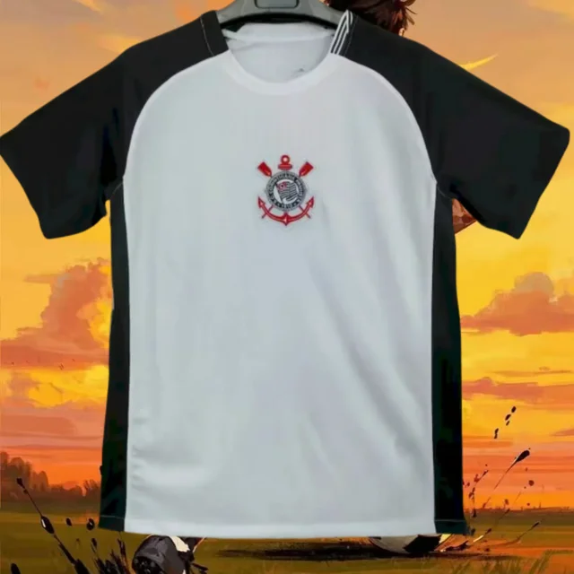 2025 New Mens Corinthians Paulista Away Short Sleeve Football