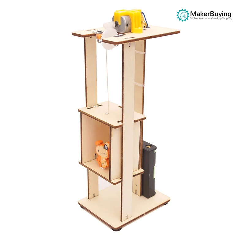 

Manual scientific experiment elevator lift assembly technology small production DIY educational science and education toys