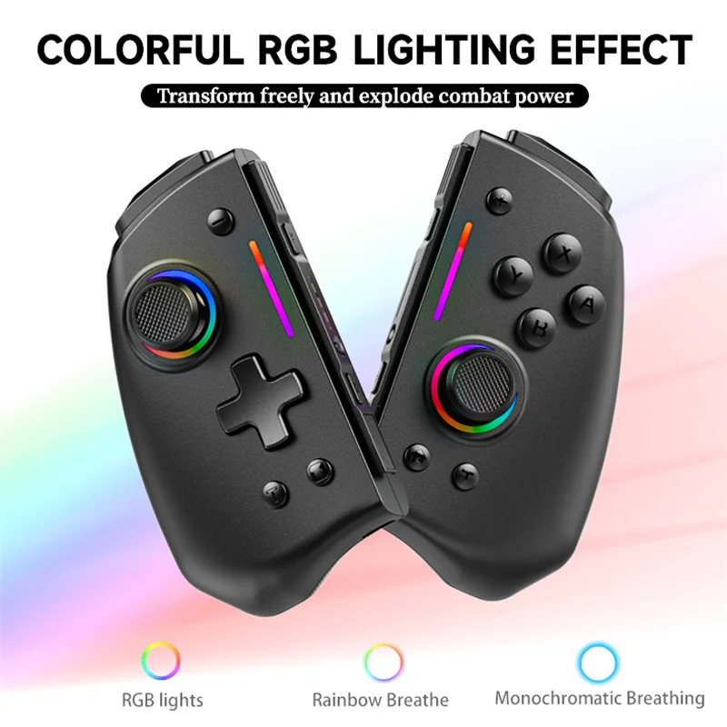 Ks42 Rgb Joypad Automatic Wake-Up Controller Per Bluetooth Con Somatosensory Sei Assi Compatibile Per Switch/Switch Oled Handle
