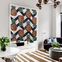 Southeast Asia Wind Cotton Linen Fabric Door Curtain Half Curtain Partition Entrance Curtain Decor Hanging Fruit Series 2