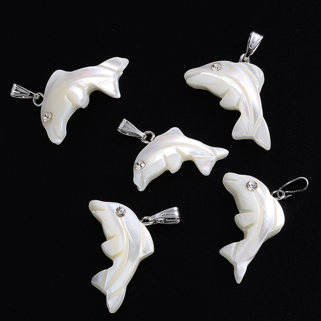 Shell Beads Mother of Pearl Love Cross Fish Animal Style Pendant Charms Beads for Necklace Earring DIY Jewelry Making