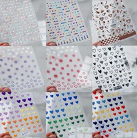 1pc Love Heart Design 3D Nail Sticker for Valentine's Day Colorful Heart Self-Adhesive Slider Decals Manicure Decoration 2