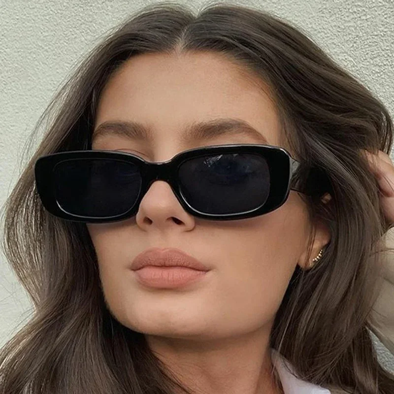 Classic Red Retro Vintage Luxury Square Sunglasses with UV400 Protection
