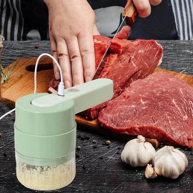 Veggie Chopper 4 in 1 Handheld Electric Vegetable Cutter Set Wireless Food  Chopper Electric Portable Mini Food Chopper for GarlicOnion Meat with Brush