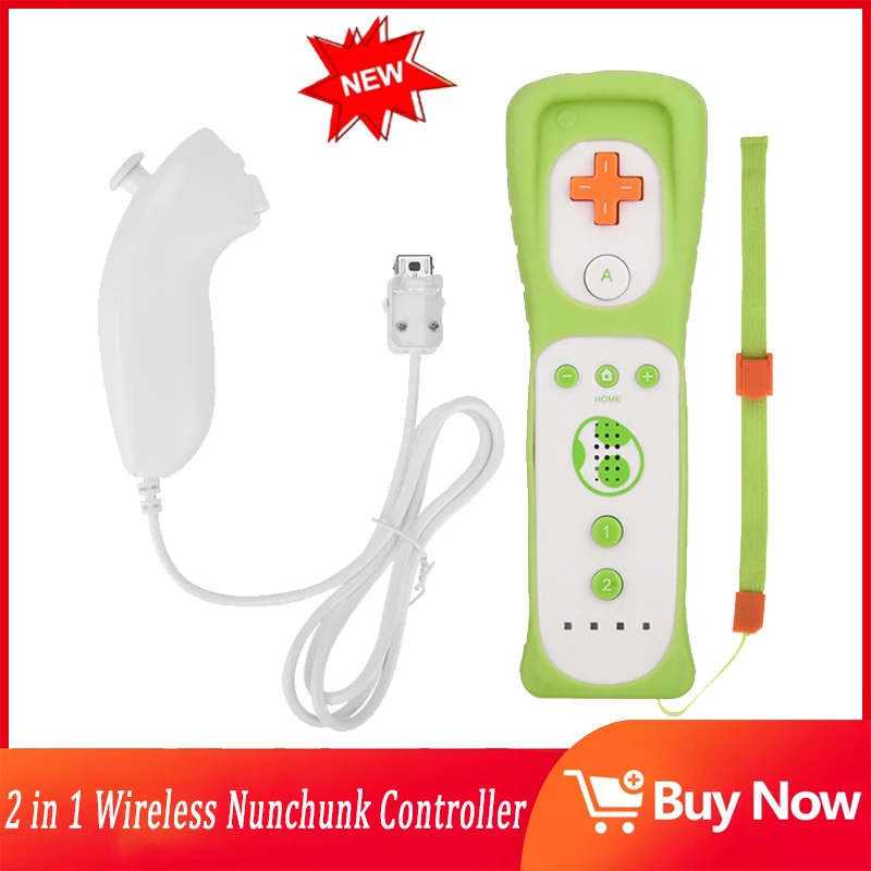 

2 in 1 For Nintendo Wiimote Built in Motion Plus Inside Remote Gamepad Controller For Wii Controller For Wii remote and nunchuck