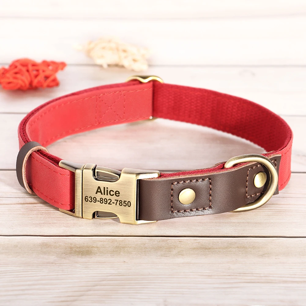 Custom PU Leather Dog Collar 4