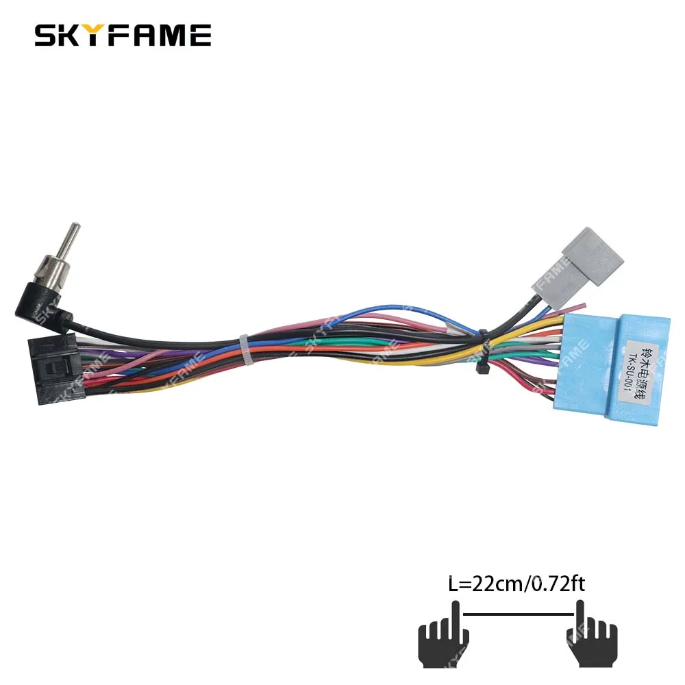 SKYFAME 16Pin Car Stereo Wire Harness Adapter Power Cable For Suzuki Super Grand Vitara liana