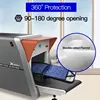 BOPAI Wholesale High Quality Men Business Customize Charging Anti Theft With Usb Port Smart Travel Genuine Cowhide Black Leather 3