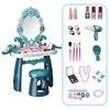 Disney Frozen elsa anna princess Makeup game Kids Cosmetics toy lipstick ring perfume dresser dressing table sets for girls gift 1