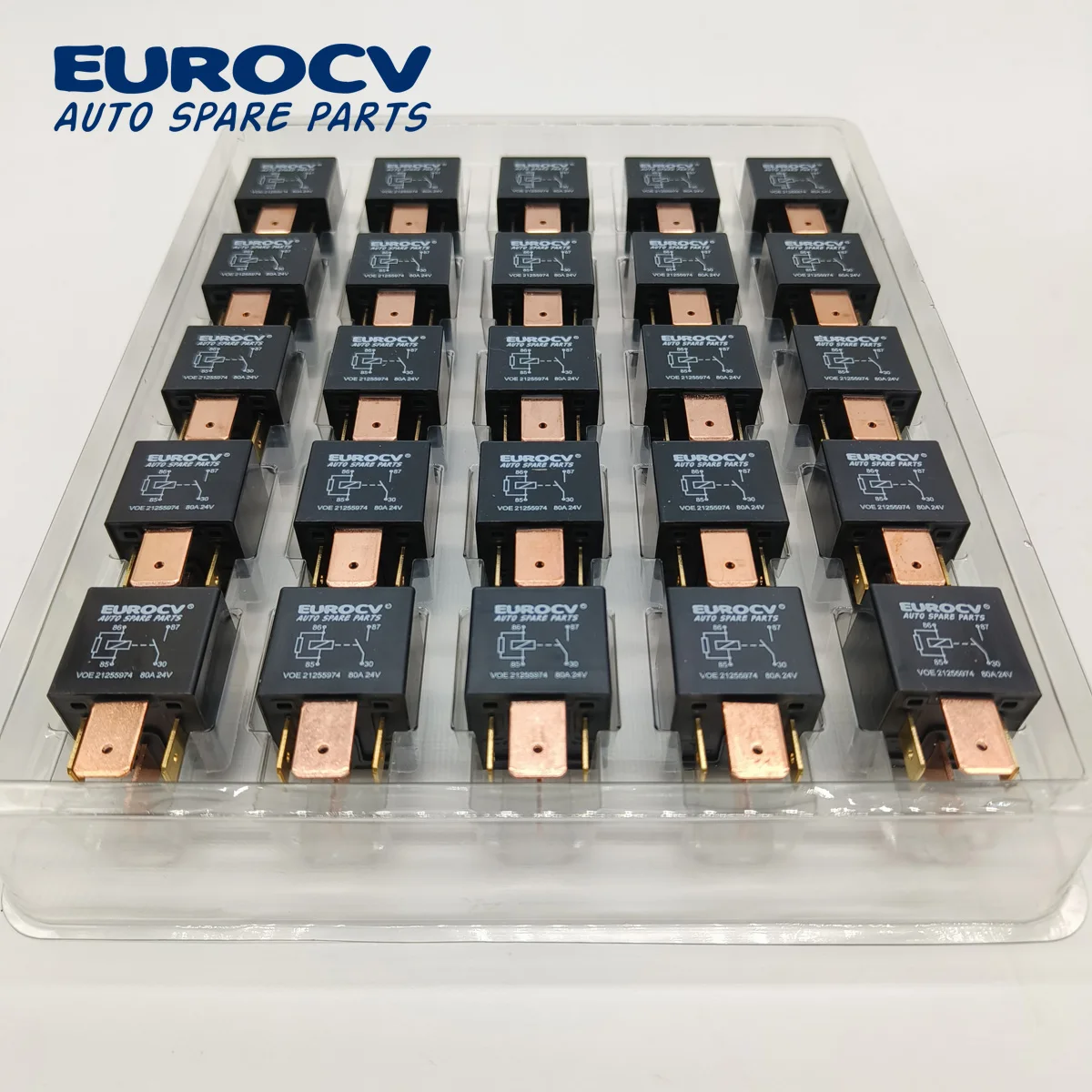 Spare Parts Relay 4 Pin 24V 80A For Volvo Trucks VOE 20390648 21255974 25 Pcs In One Box truck relay