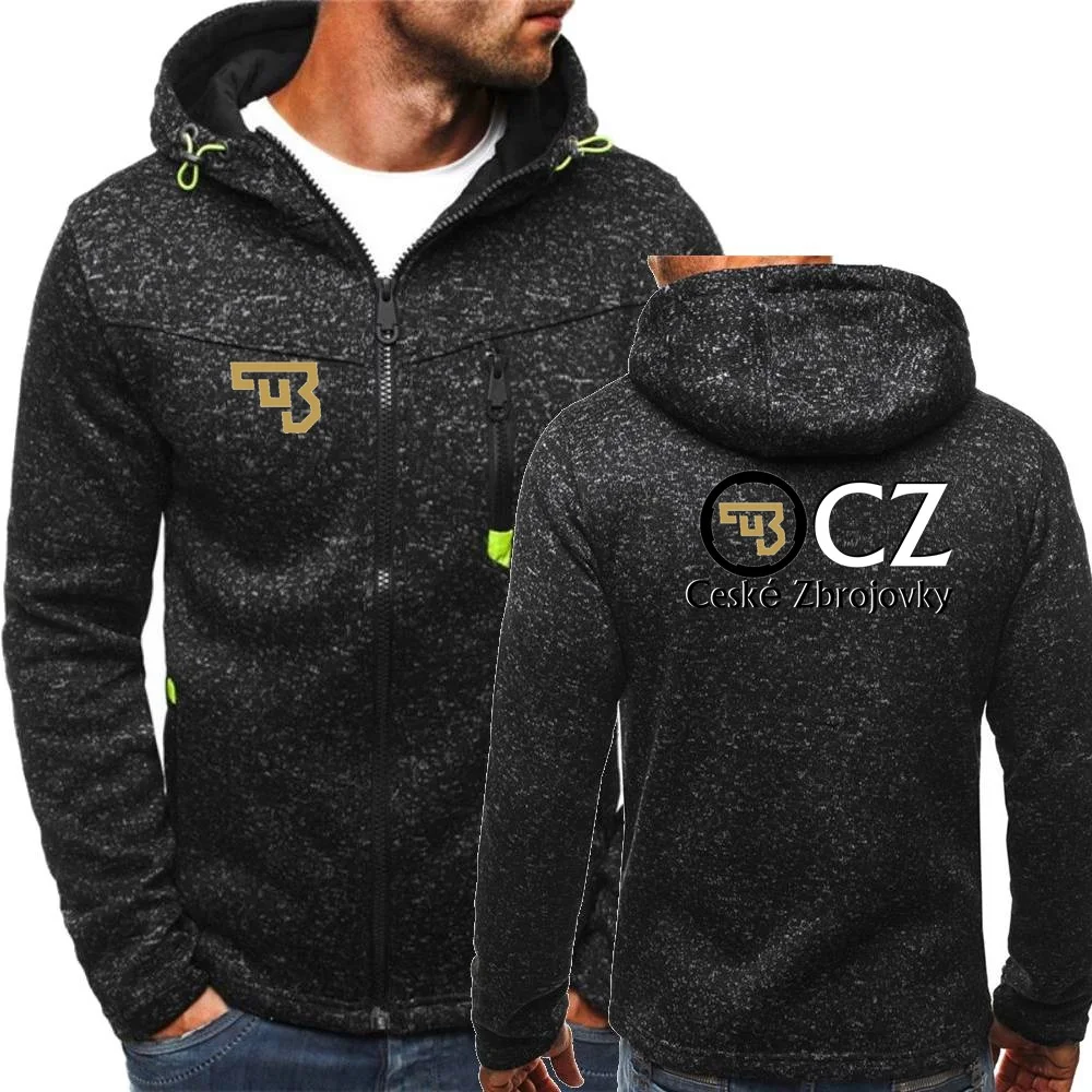 

Jackets CZ Ceska Zbrojovka Outerwear Mens Hoodies Sweatshirts Fleece Windproof Hoody Jumpers Firearms Sign Hooded Zipper Coats
