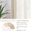JINCHAN 127*160CM Linen Blend Curtains For Living Room Bedroom Farmhouse Rod Pocket Back Tab Light Filtering Window Drapes 1PCS 5