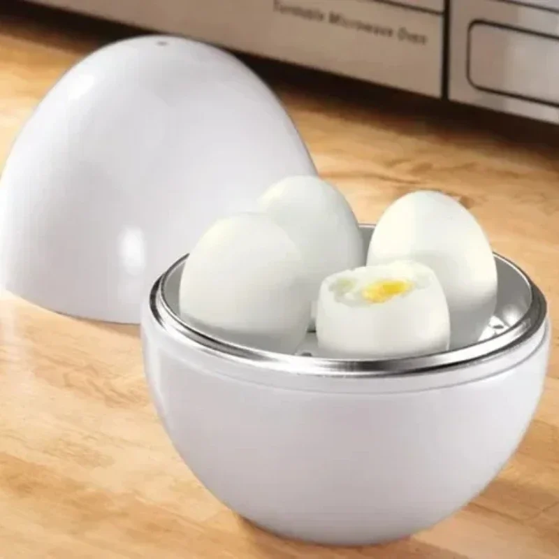 Microwave Egg Steamer Boiler Cookware Easy and Fast 5 Minutes Hard or Soft Kitchen Cooking Tools with A Capacity of 4 Eggs