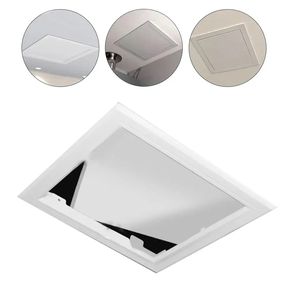 Access Panel 1pc Pallet Inspection Port Seamless Integration Push-to-open ABS Overhaul Gate Cover For Plumbing Inspection access panel
