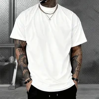 T-shirt homme haute qualité 100% coton col rond manches courtes classique noir blanc couleur Pure t-shirts printemps été décontracté dessus frais 2