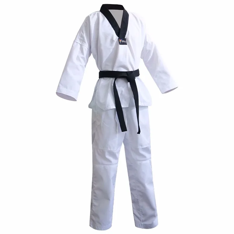 White Taekwondo Uniforms Karate Judo Taekwondo Clothes Children Adult Unisex