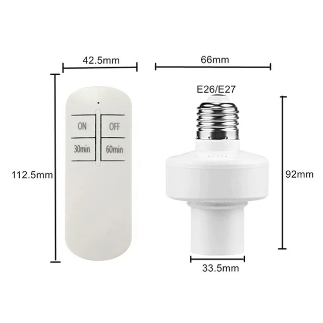 Lampenfassung max. 60W E27 Weiß 3,5m Kabel mit Stecker & Schalter, 5